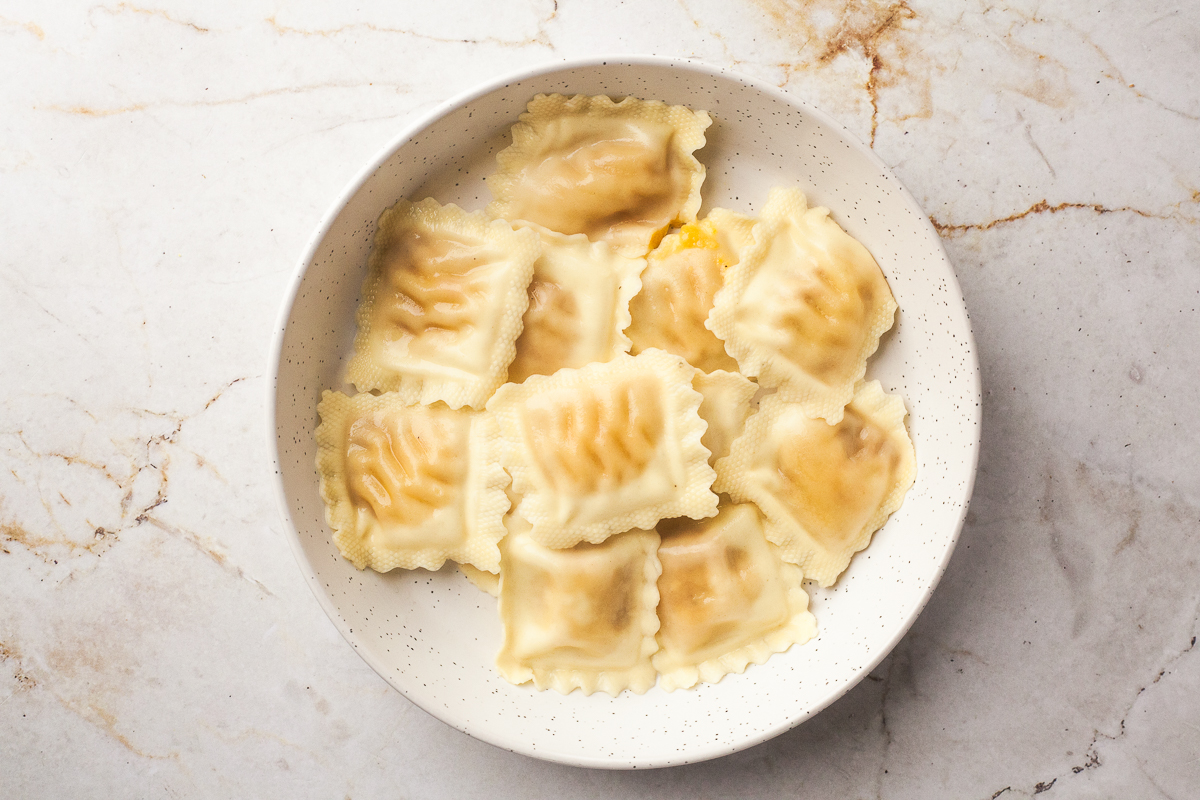 Butternut Ravioli with Lime Butter Sauce - Happy Veggie Kitchen