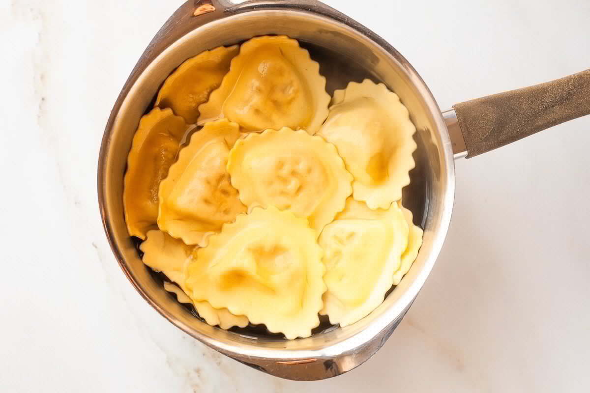 Mushroom Ravioli with Smoky Cream Sauce - Happy Veggie Kitchen