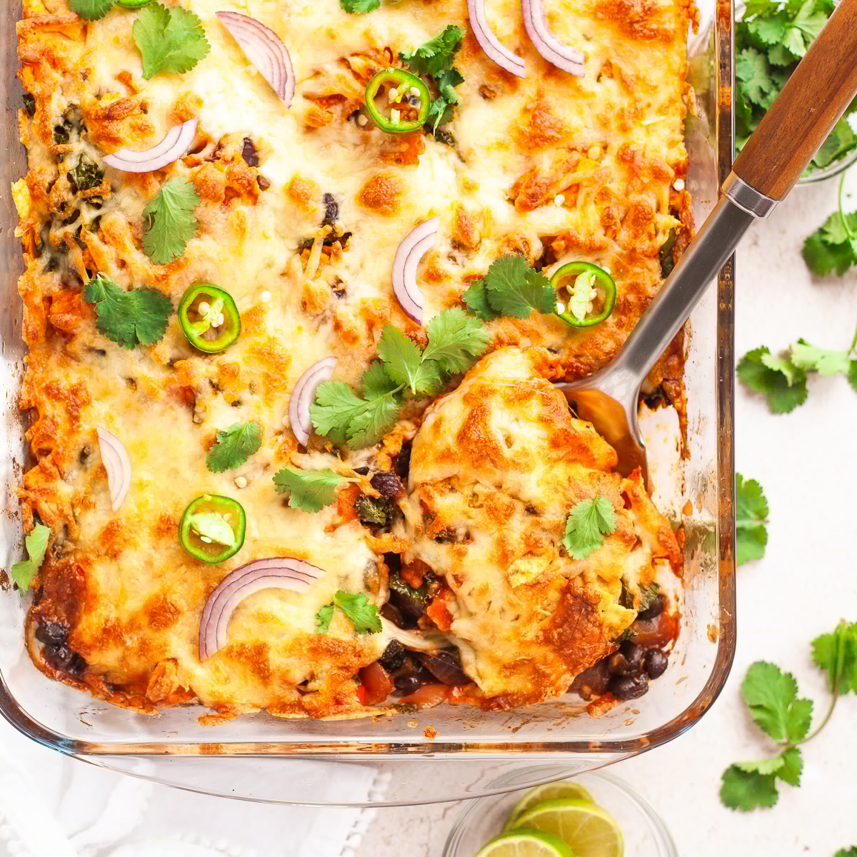 Roasted Vegetable Enchilada Casserole-image