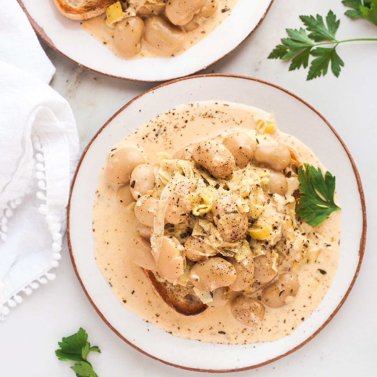 Creamy Butter Beans with Leeks-image